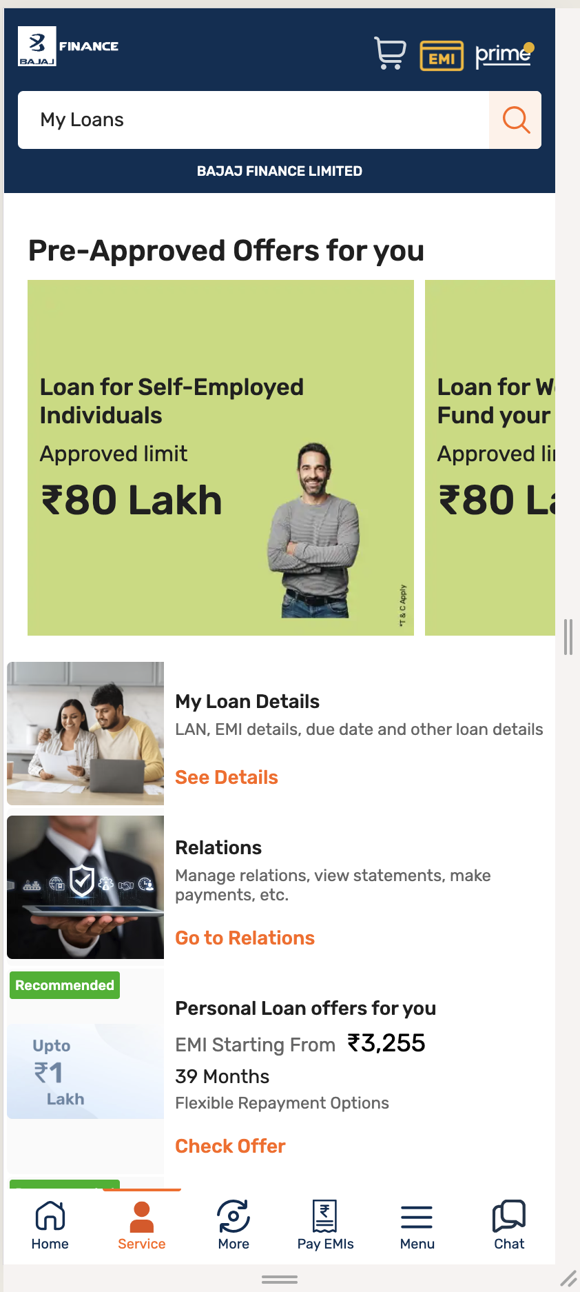 My Loans intent